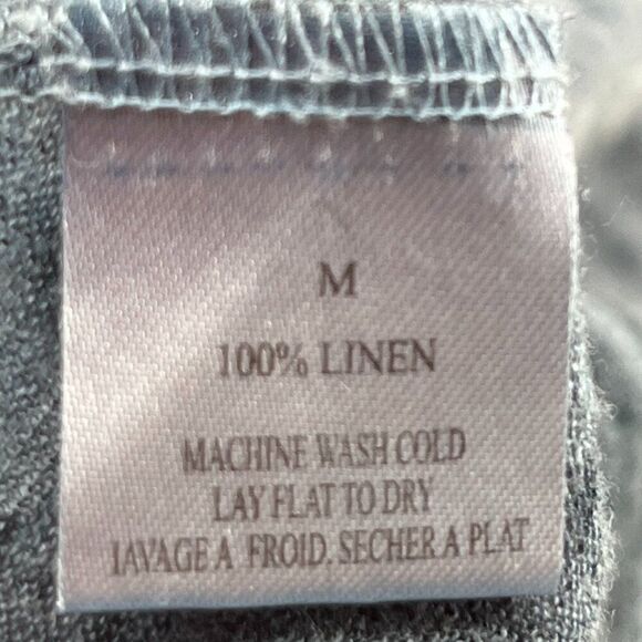 Brochu Walker Linen Knit Tunic Top Size Medium Blue Gray Lagenlook - Picture 7 of 9